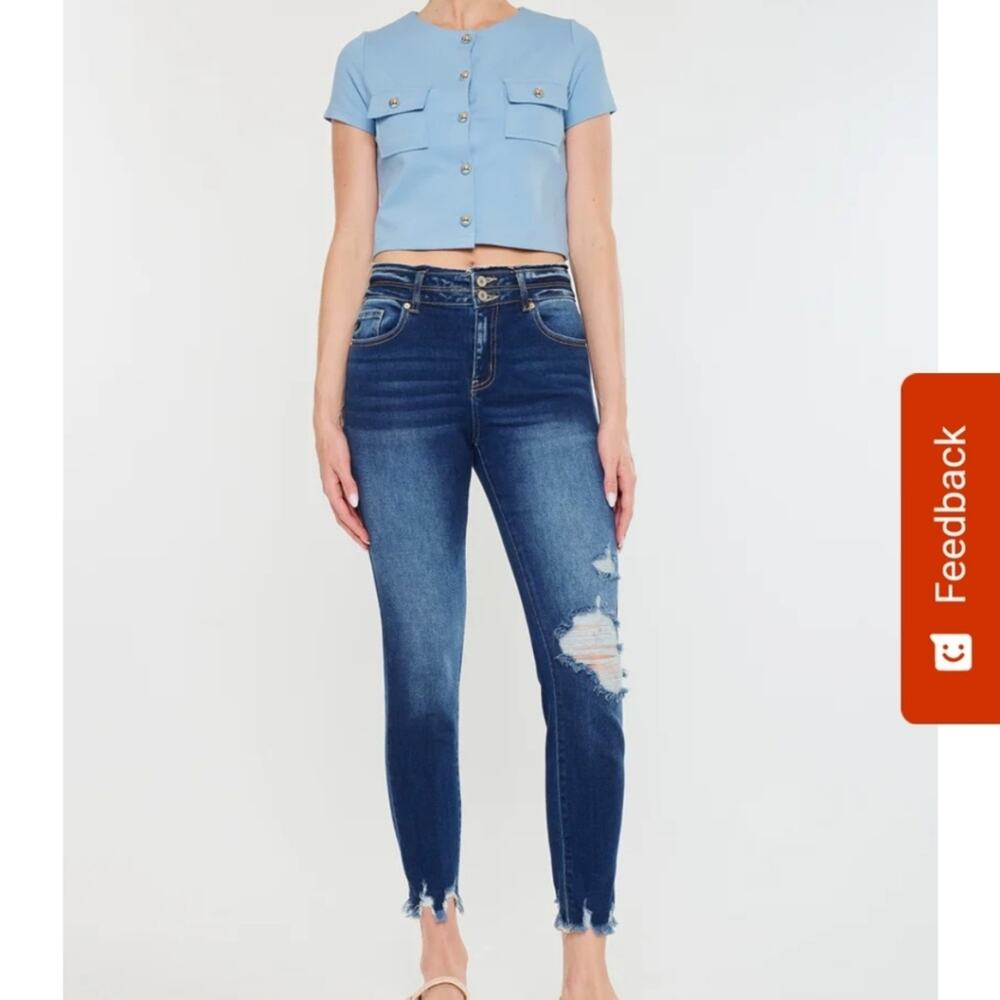 Kancan Gloria High Rise Ankle Skinny Jeans - Picture 1 of 7